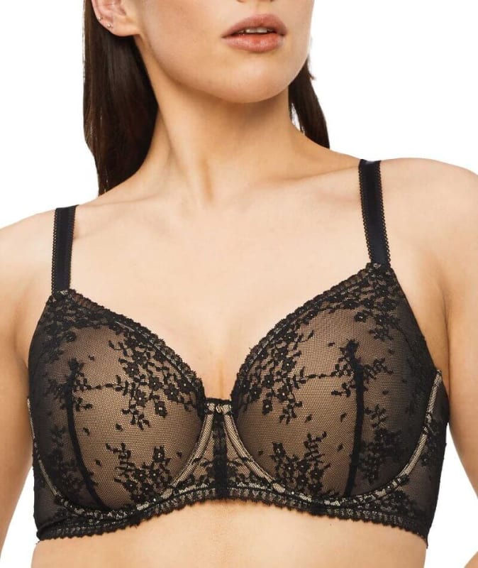 Nancy Ganz Jasmine Contour Full Cup Bra - Black Bras 