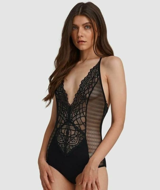 Oh!Zuza Lace Bodysuit - Black Bodysuits & Basques