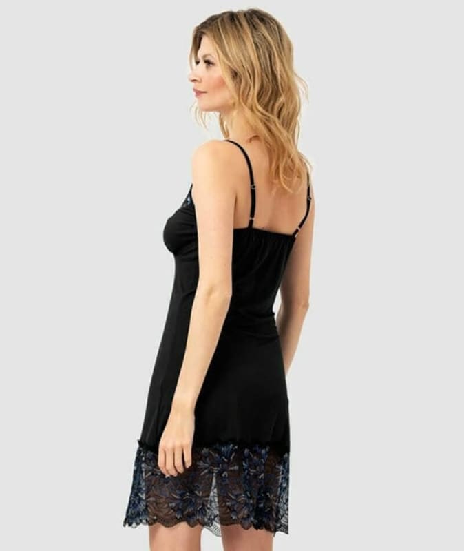 Oh!Zuza Lace Trim Chemise - Black Sleep / Lounge