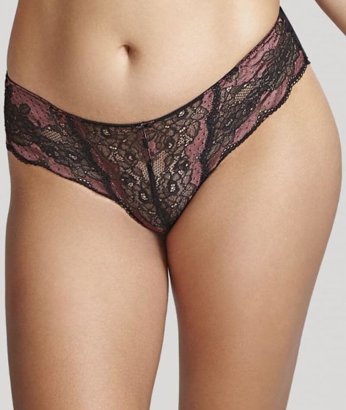 Panache Clara Brief - Black/Fig Knickers 8 Black/Fig