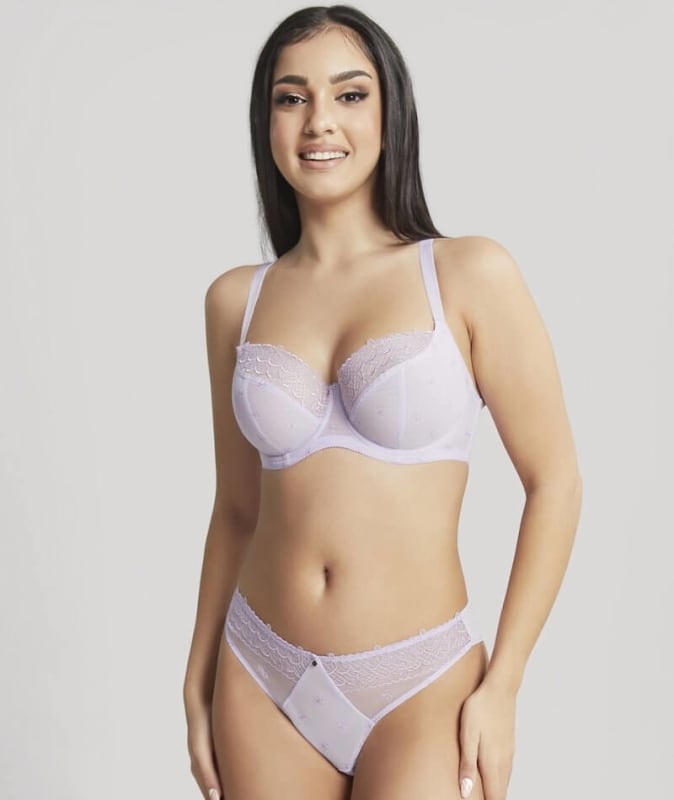 Panache Blossom Balconnet Bra - Lilac Bras