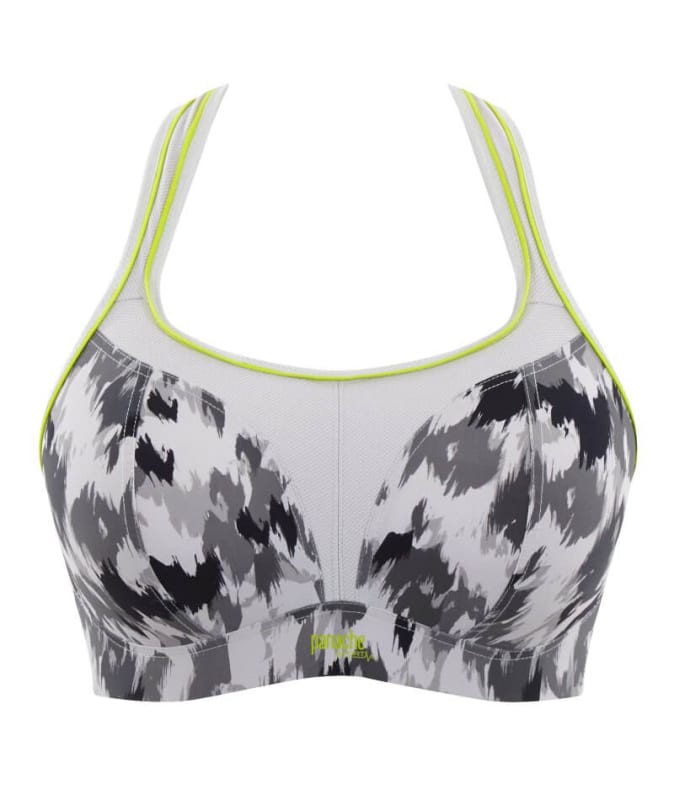 Panache Sport Non-Underwired Sports Bra - Grey Animal Bras