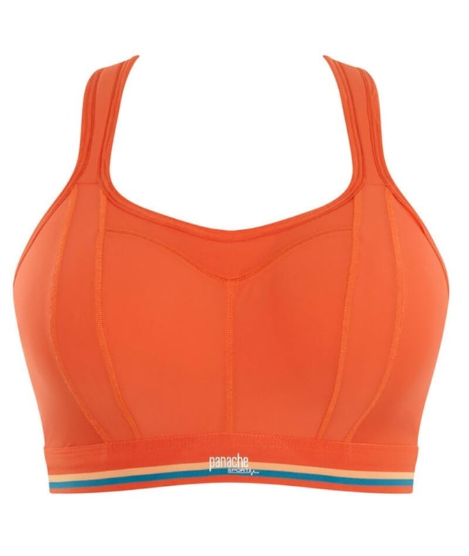 Panache Sport Wire-free Racerback Sports Bra - Sunrise Orange Bras 