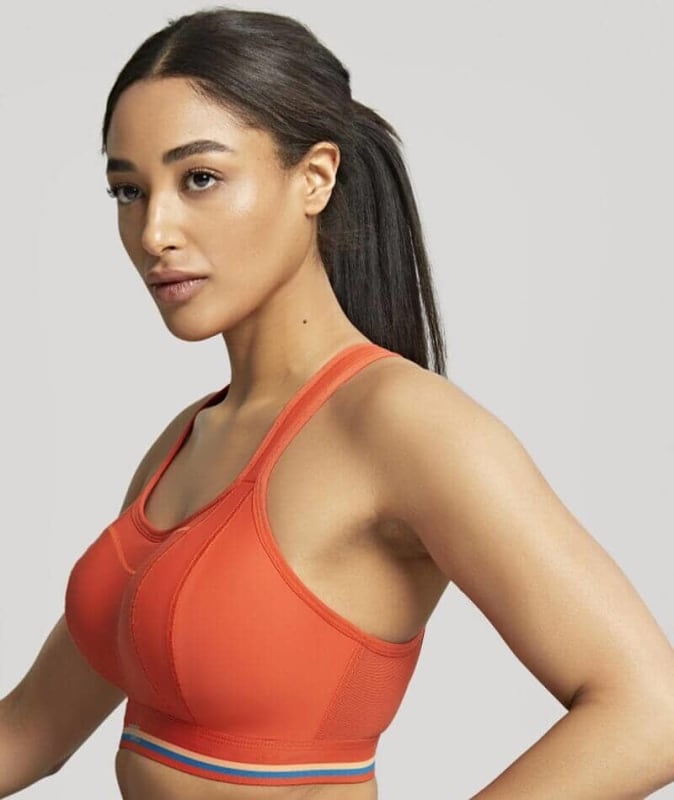 Panache Sport Wire-free Racerback Sports Bra - Sunrise Orange Bras 