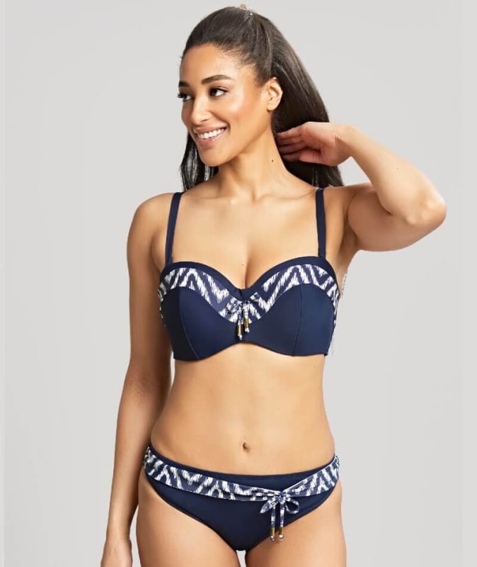 Panache Swim Oceana Bandeau Bikini Top - Navy Swim 