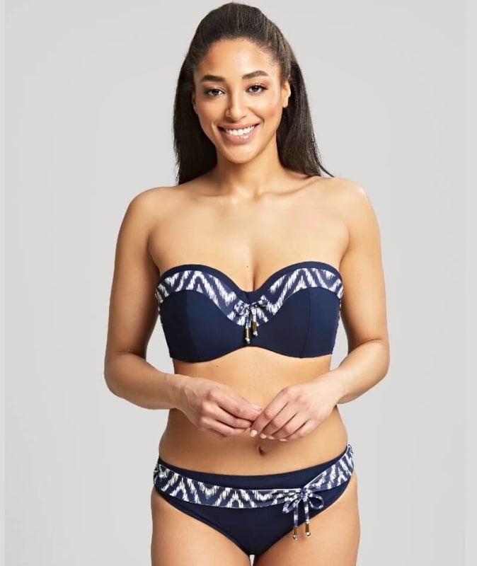 Panache Swim Oceana Bandeau Bikini Top - Navy Swim