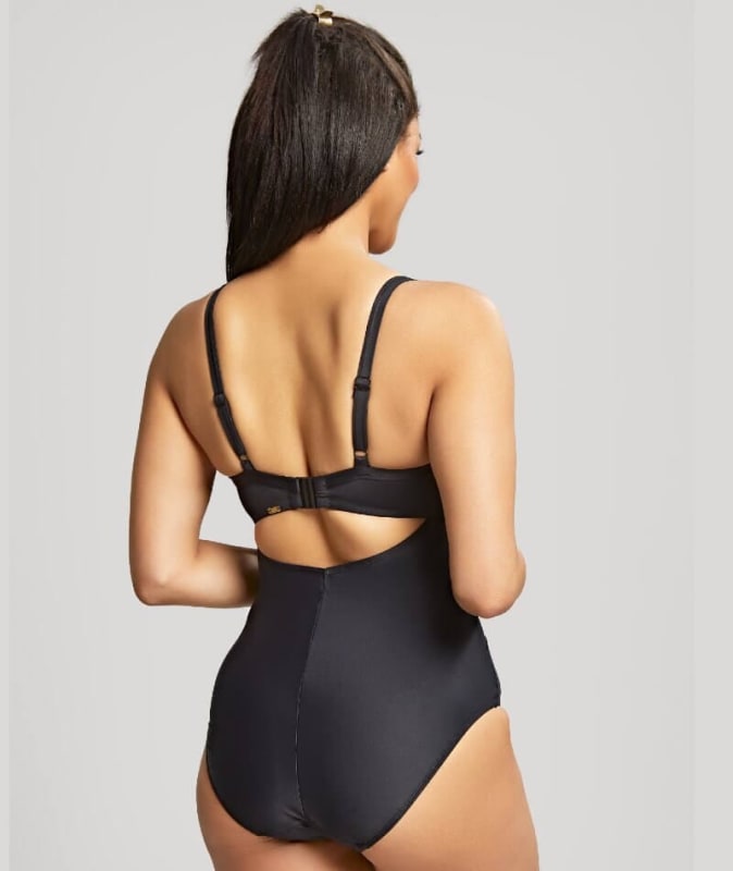 Panache Swim Serenity Moulded Plunge D-H Cup One Piece Swimsuit - Noir Swim