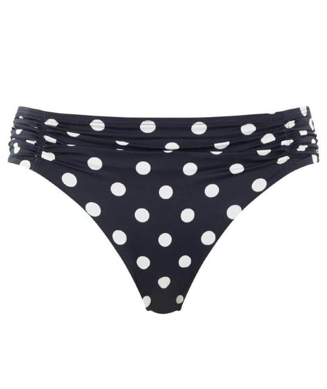 Panache Swimwear Anya Riva Spot Gather Pant Bikini - Navy/Vanila Swim
