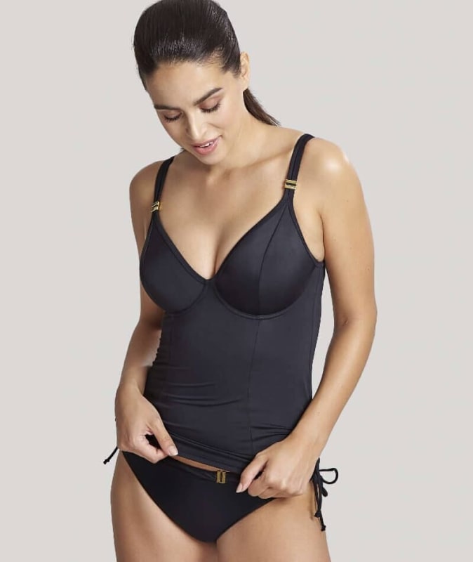 Panache Swimwear Anya Riva Balconnet Underwired Tankini - Black Swim