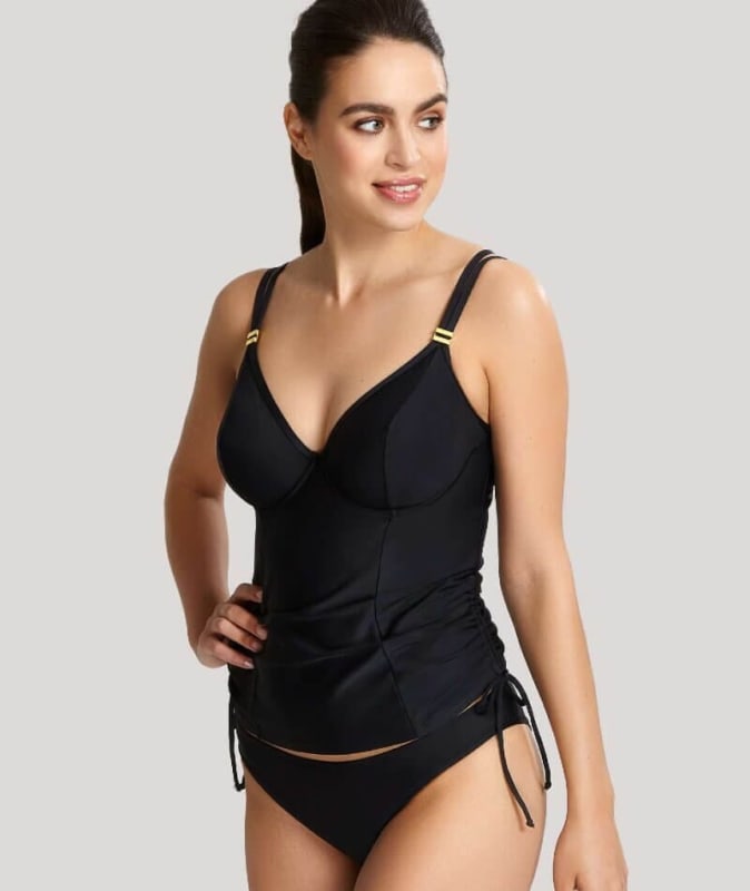 Panache Swimwear Anya Riva Balconnet Underwired Tankini - Black Swim