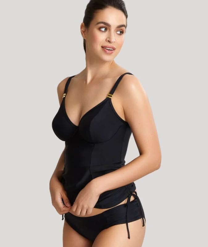 Panache Swimwear Anya Riva Balconnet Underwired Tankini - Black Swim