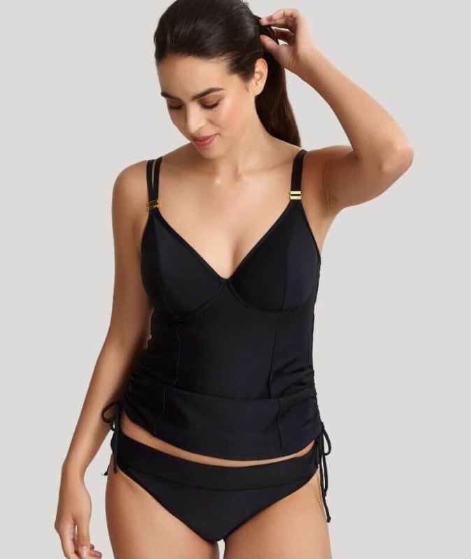 Panache Swimwear Anya Riva Balconnet Underwired Tankini - Black Swim