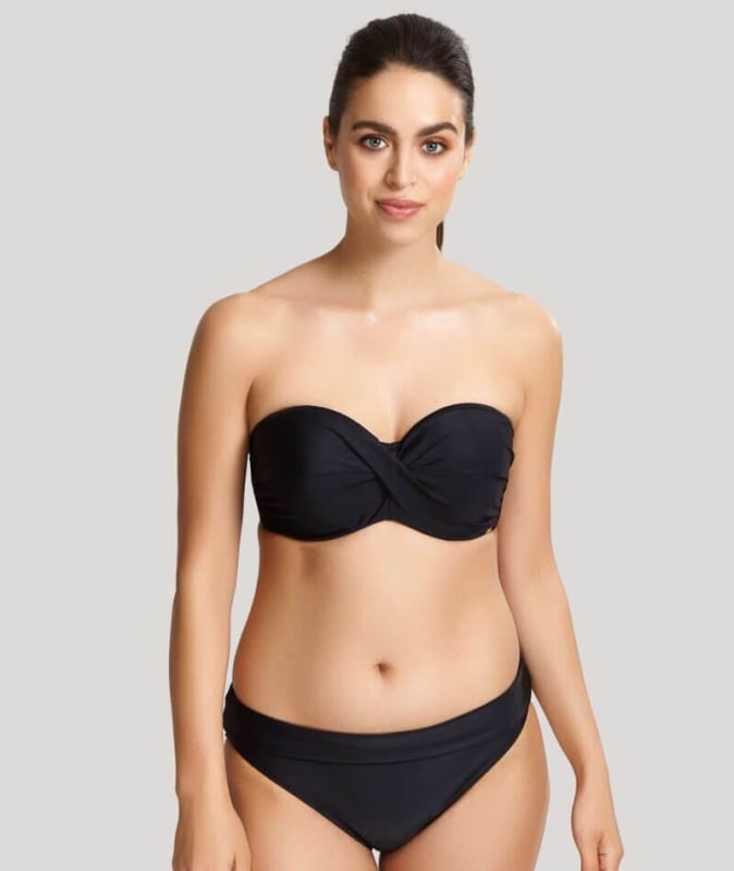 Panache Swimwear Anya Riva Twist Bandeau Underwired Bikini - Black Swim