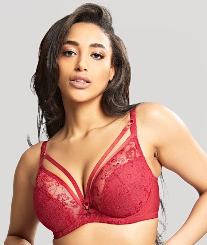 Panache Ysamin Non Padded Underwired Plunge Bra - Ruby Bras