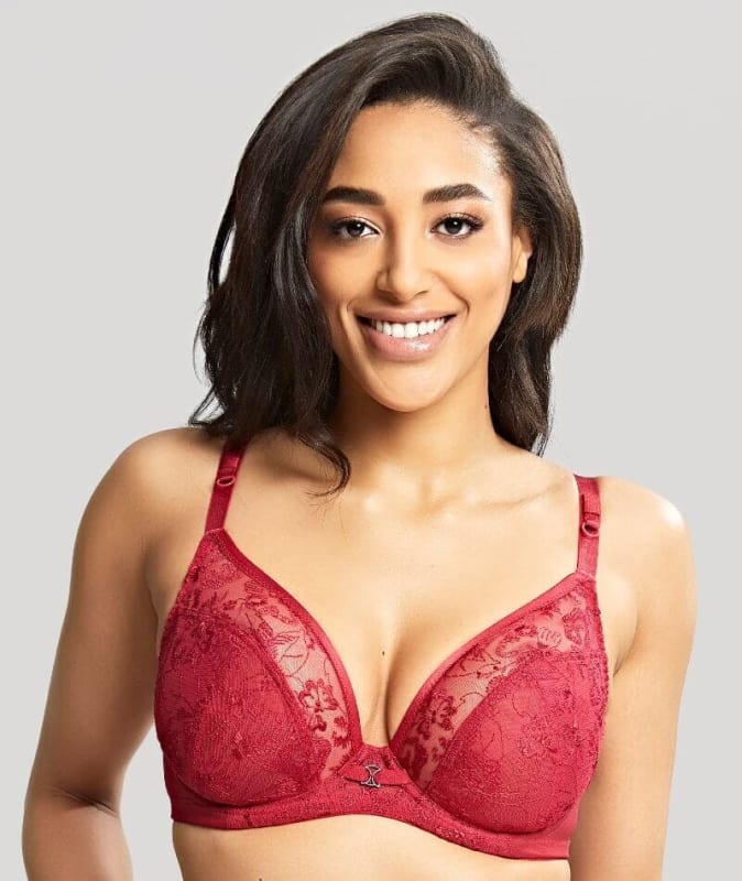Panache Ysamin Non Padded Underwired Plunge Bra - Ruby Bras