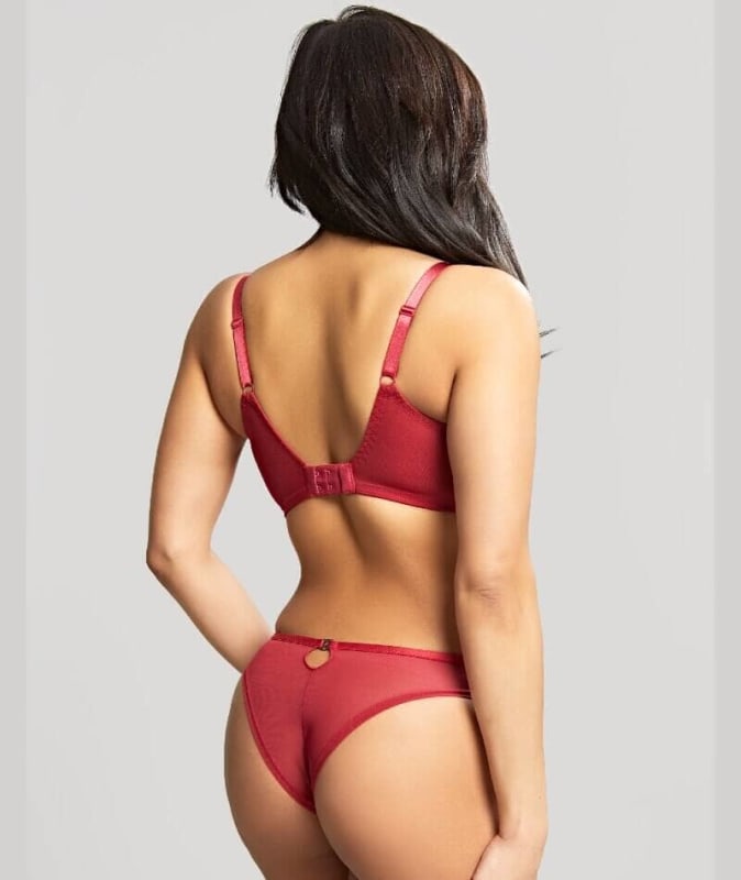 Panache Ysamin Non Padded Underwired Plunge Bra - Ruby Bras