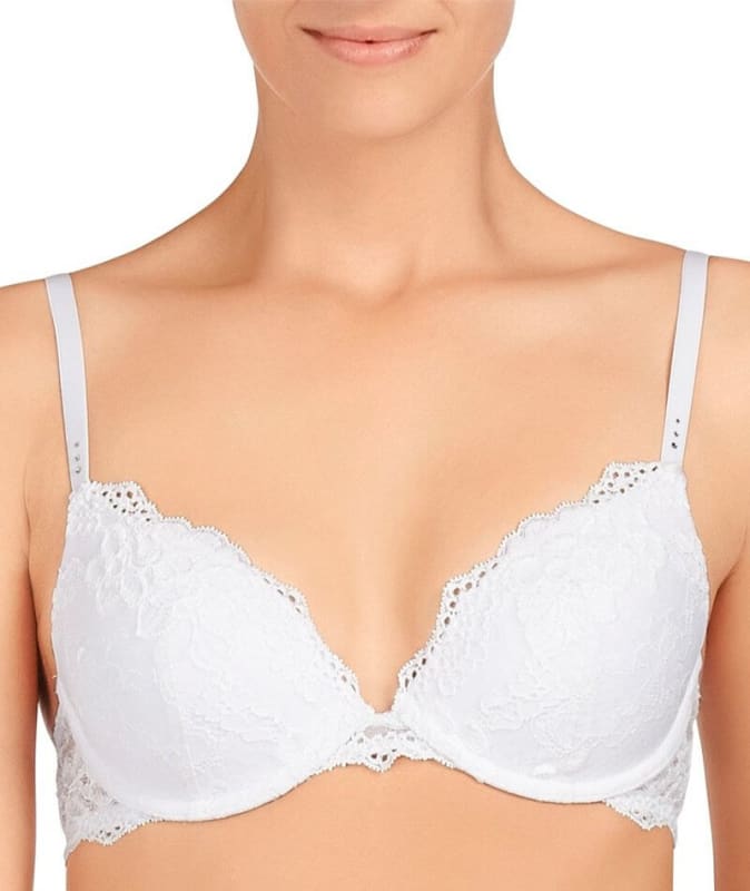 Pleasure State My Fit Lace FMO Push-Up Plunge Bra - White Bras