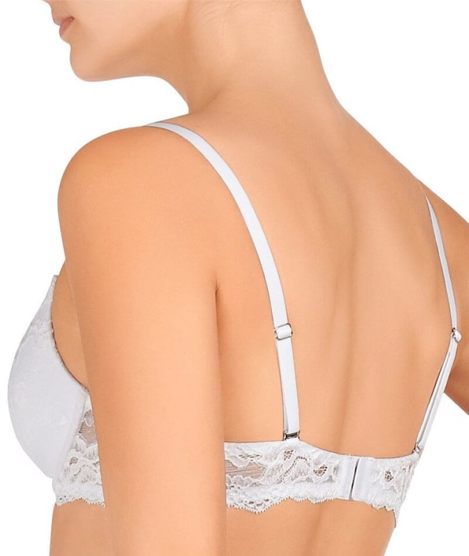 Pleasure State My Fit Lace FMO Push-Up Plunge Bra - White Bras
