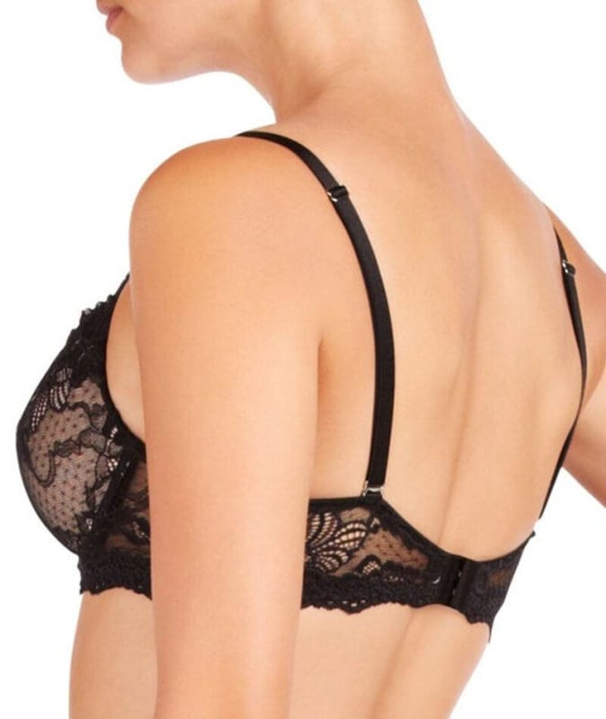 Pleasure State My Fit Lace Plunge Bra - Black Bras
