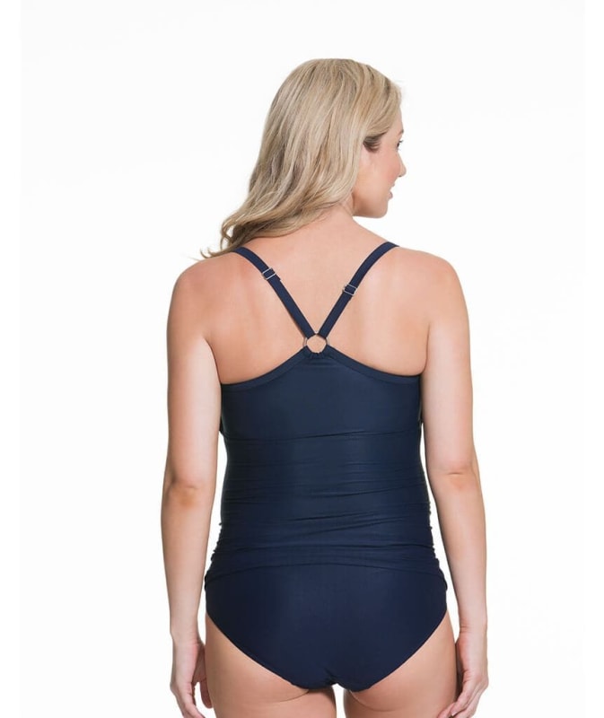 Cake Rosewater Frappe Maternity Tankini Swimwear Set - Navy Swim