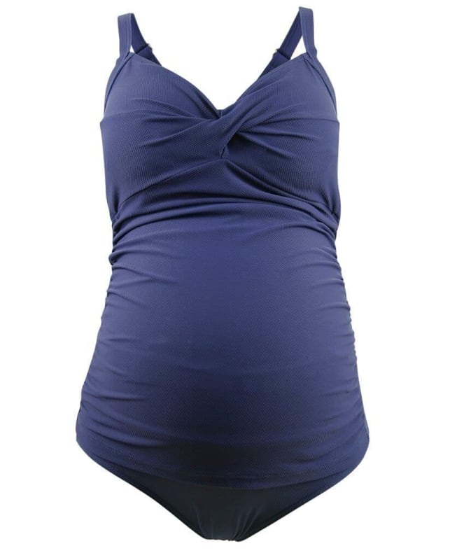 Cake Rosewater Frappe Maternity Tankini Swimwear Set - Navy Swim