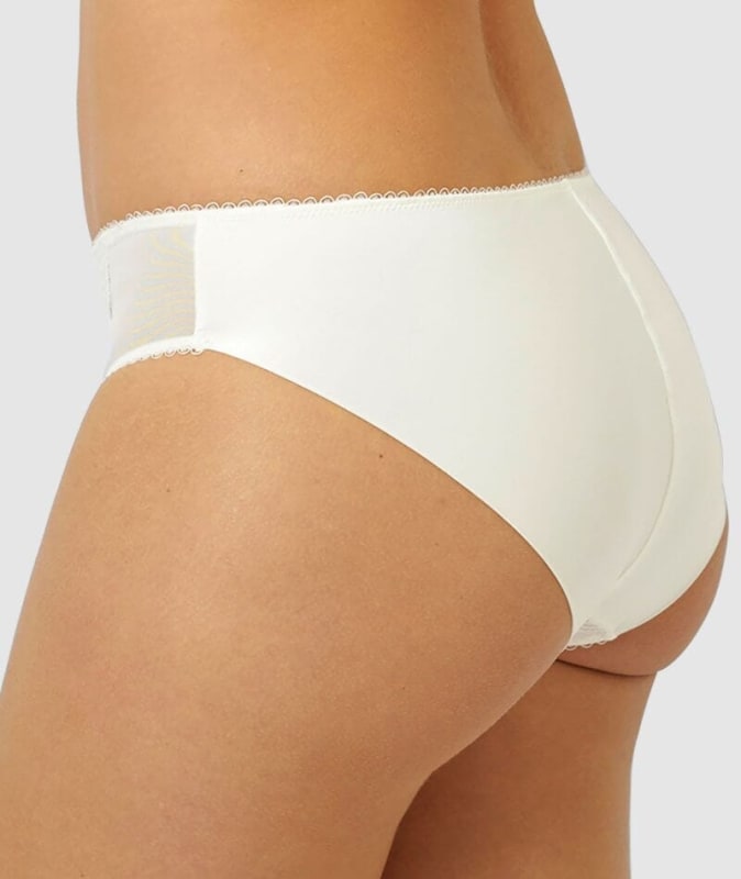 Sans Complexe Ariane Classic Lace & Microfiber Brief - Ivory Knickers 