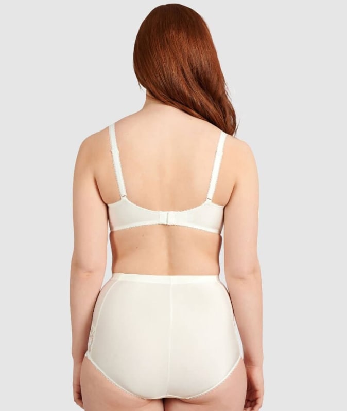Sans Complexe Ariane Lace & Microfiber High Waist Brief - Ivory Knickers