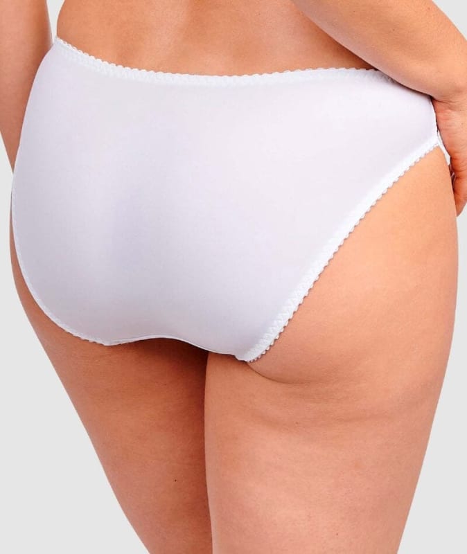 Sans Complexe Arum Microfiber and Lace Hipster Brief - White Knickers