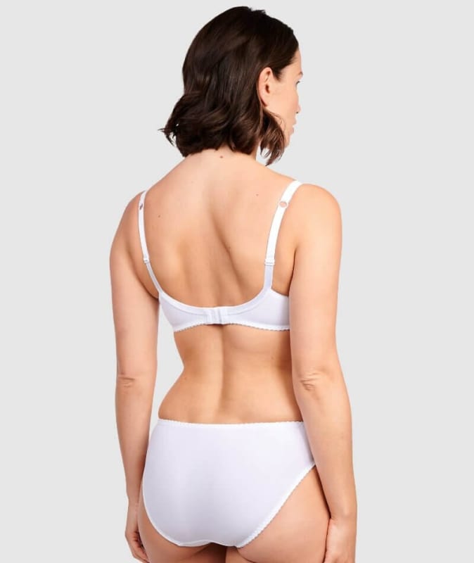 Sans Complexe Arum Microfiber and Lace Hipster Brief - White Knickers 