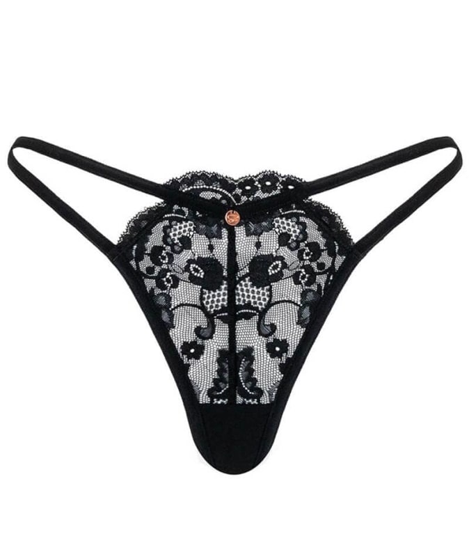 Scantilly Embrace Thong - Black Knickers 