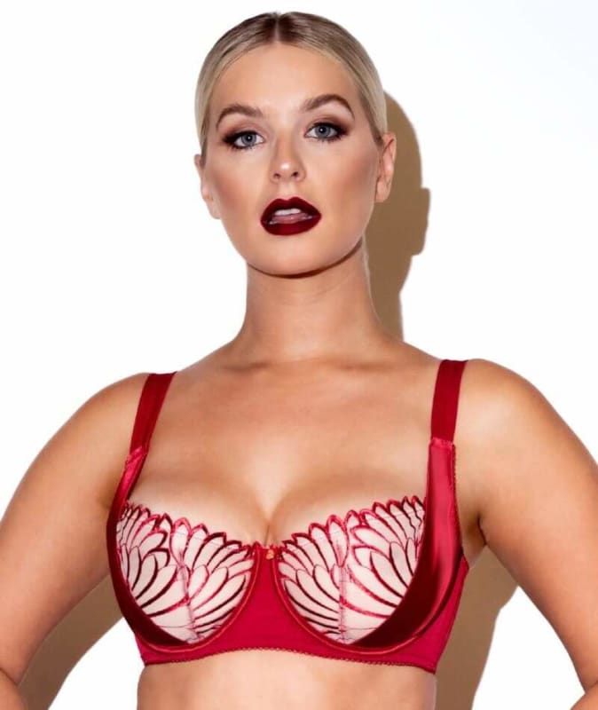 Scantilly Fallen Angel Balcony Bra - Garnet Red Bras