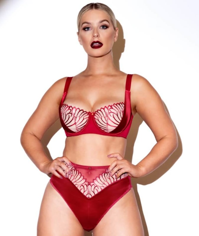 Scantilly Fallen Angel Balcony Bra - Garnet Red Bras