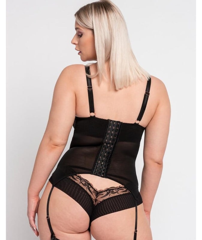 Scantilly Fascinate Plunge Basque - Black Bodysuits & Basques