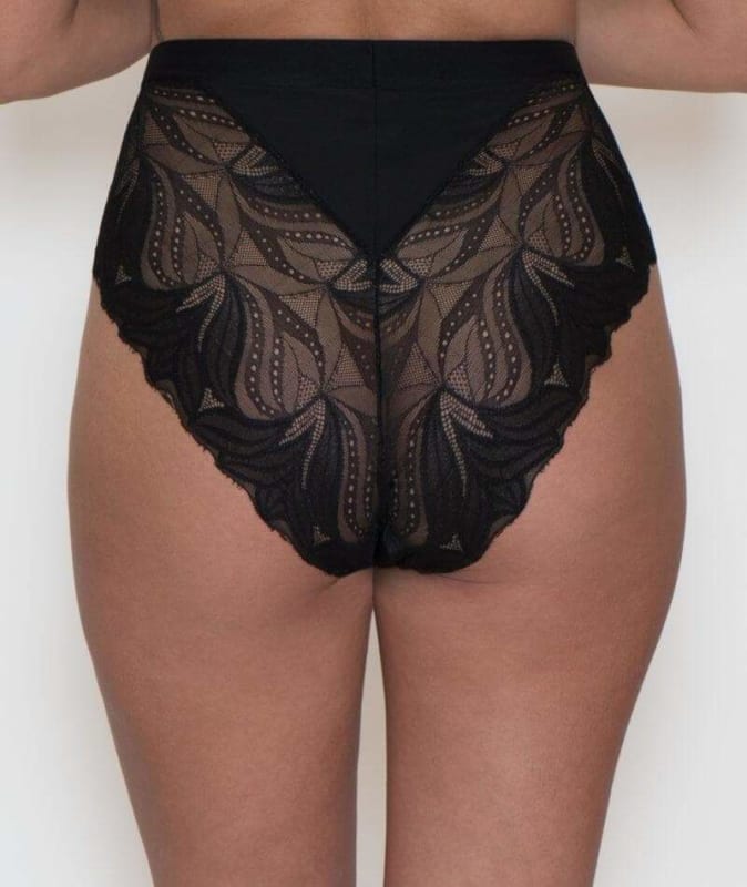 Scantilly Indulgence High Waist Brief - Black/Latte Knickers