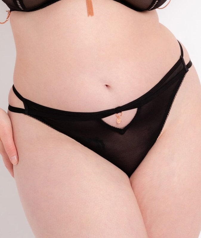 Scantilly Unchained Thong - Black Knickers