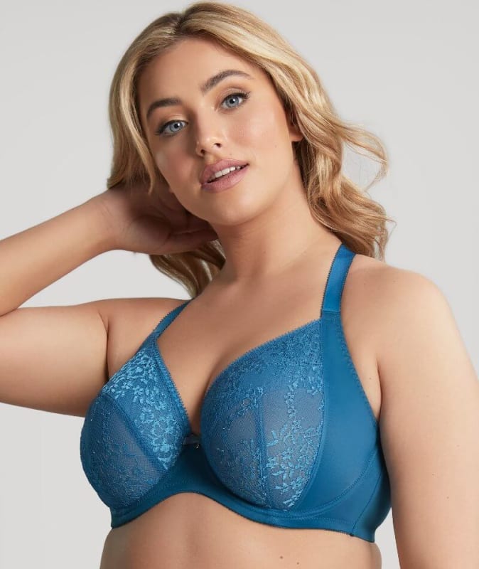 Sculptresse Roxie Plunge Underwired Bra - Atlantic Blue Bras 