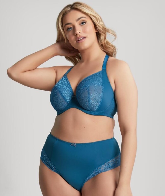 Sculptresse Roxie Plunge Underwired Bra - Atlantic Blue Bras 