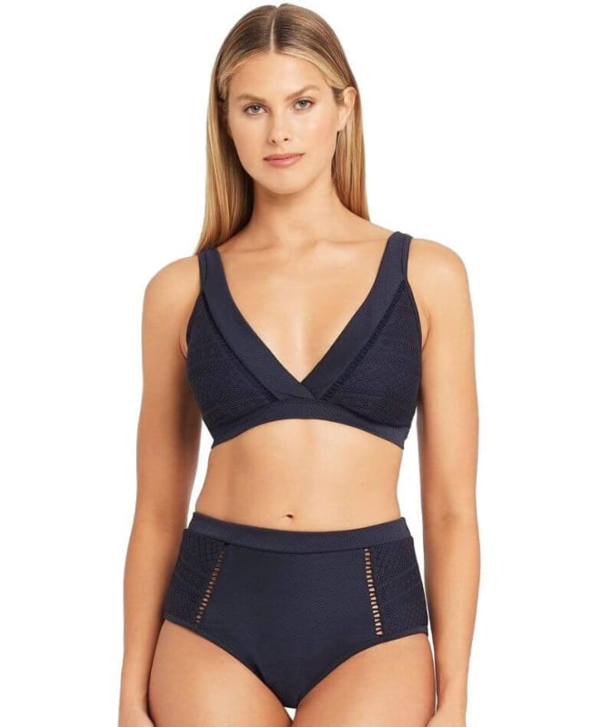 Sea Level Amazing Lace High Waist Brief - Night Sky Swim