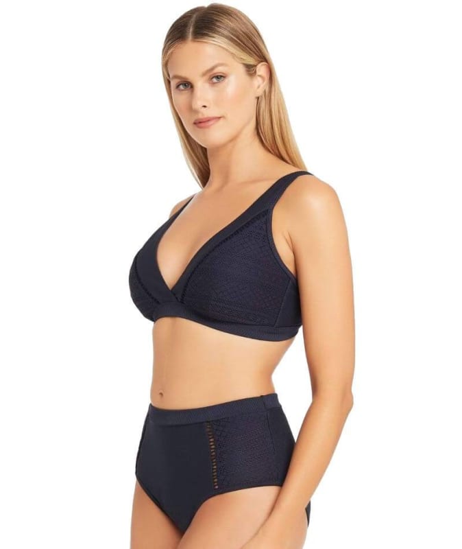 Sea Level Amazing Lace High Waist Brief - Night Sky Swim