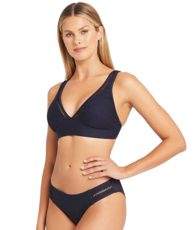 Sea Level Amazing Lace Spliced Hipster Bikini Brief - Night Sky Swim