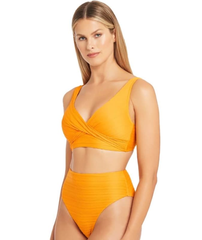 Sea Level Casablanca Cross Front B-DD Cup Bikini Top - Sunflower Swim