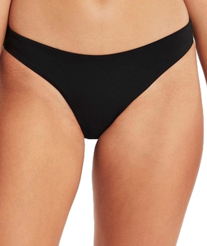 Sea Level Dark Romance Cheeky Bikini Brief - Black Swim