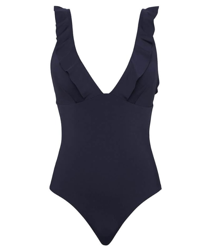 Sea Level Eco Essentials Frill One Piece Swimsuit - Night Sky Swim