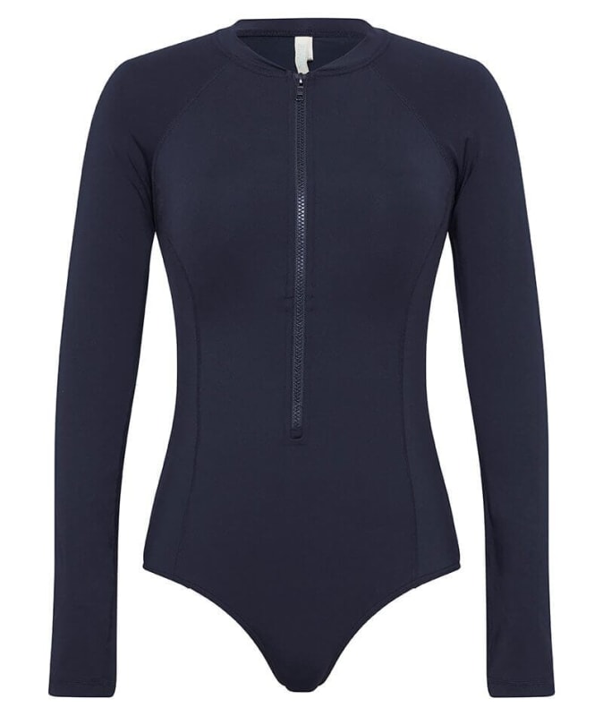 Sea Level Eco Essentials Long Sleeve A-DD Cup One Piece Swimsuit - Night Sky Swim 