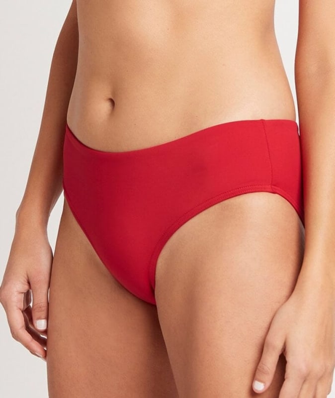 Sea Level Eco Essentials Mid Bikini Brief - Red Swim 