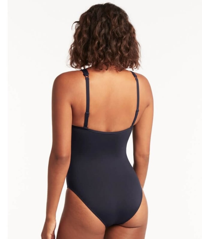 Sea Level Eco Essentials Spliced B-DD Cup One Piece Swimsuit - Night Sky Swim