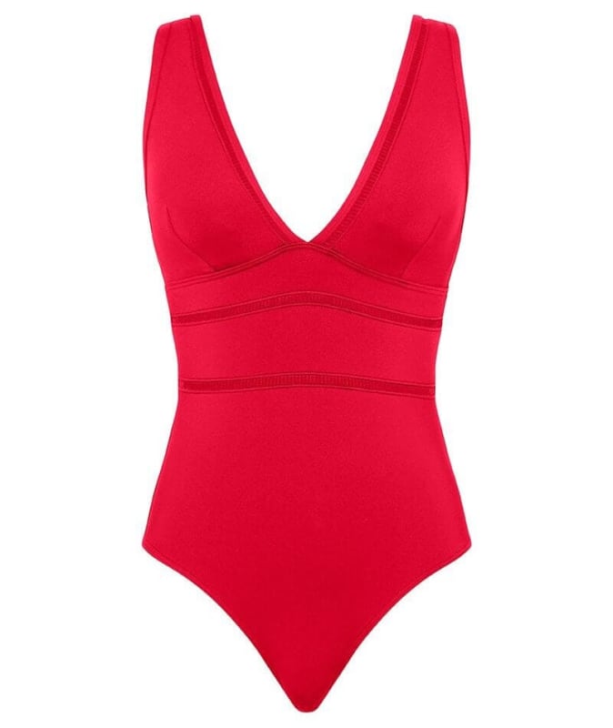 Sea Level Eco Essentials Spliced One Piece Swimsuit - Red Swim
