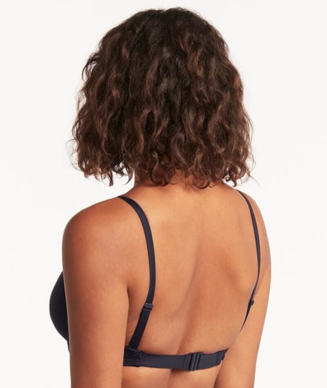 Sea Level Eco Essentials Twist Front DD-E Cup Bikini Top - Night Sky Swim