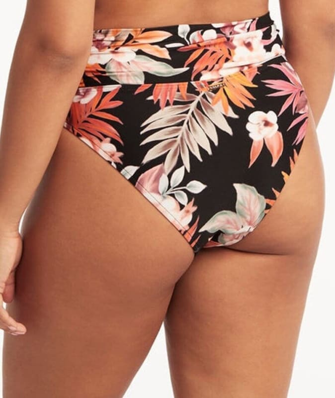 Sea Level Escape Wrap High Waist Brief - Black Swim