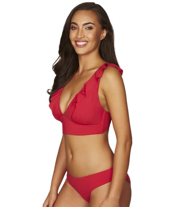 Sea Level Essentials Hipster Bikini Brief - Red Swim